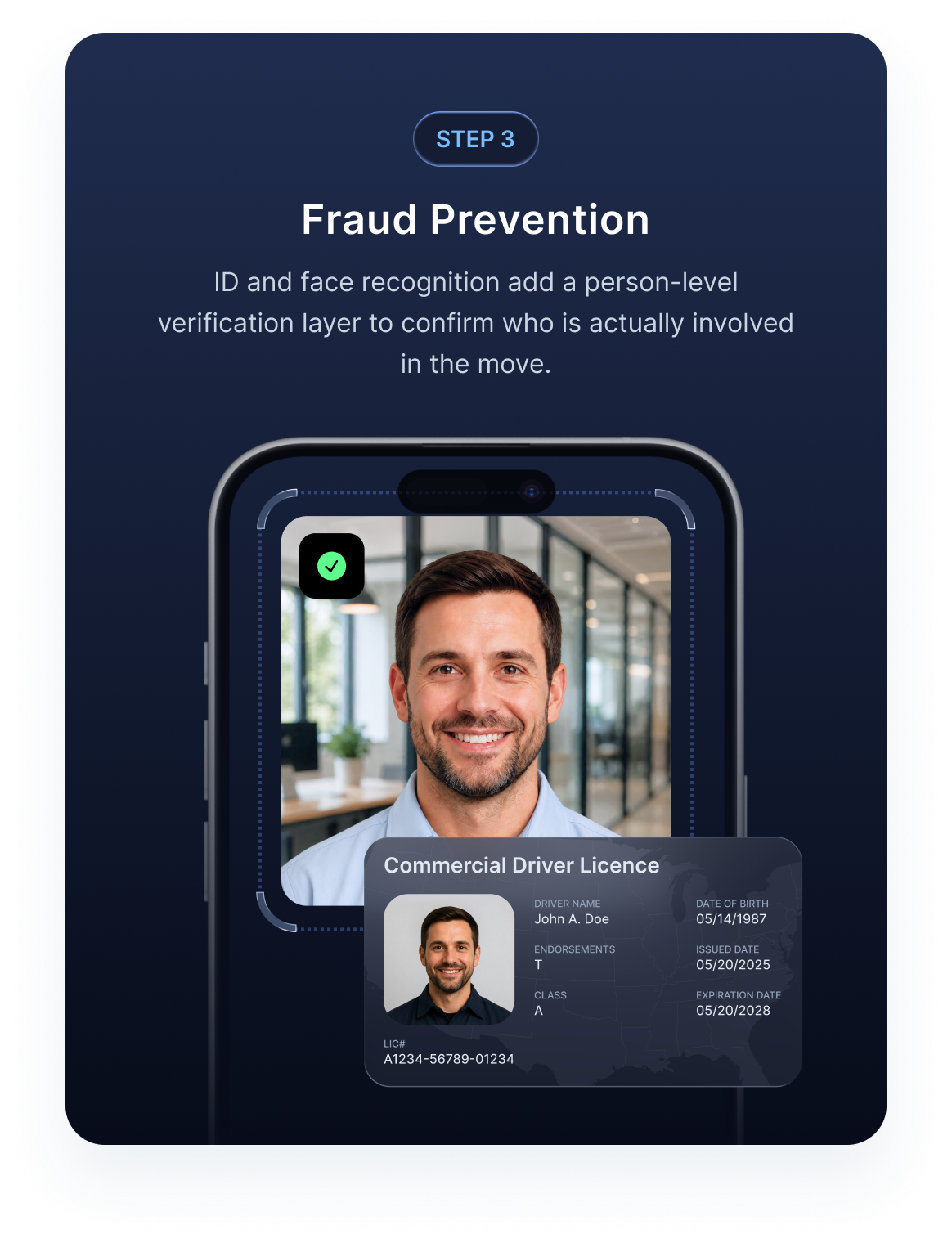 Driver verification — Step 3: Fraud Prevention