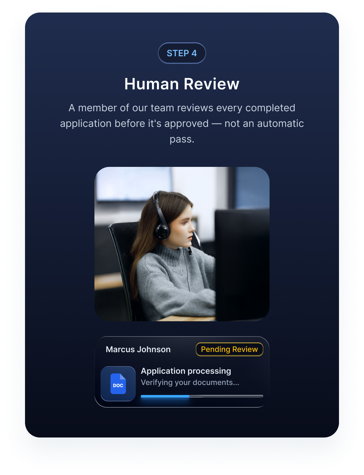 Driver verification — Step 4: Human Review